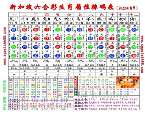 六合彩生肖图|2022年【六合彩生肖号码】属性知识对照表